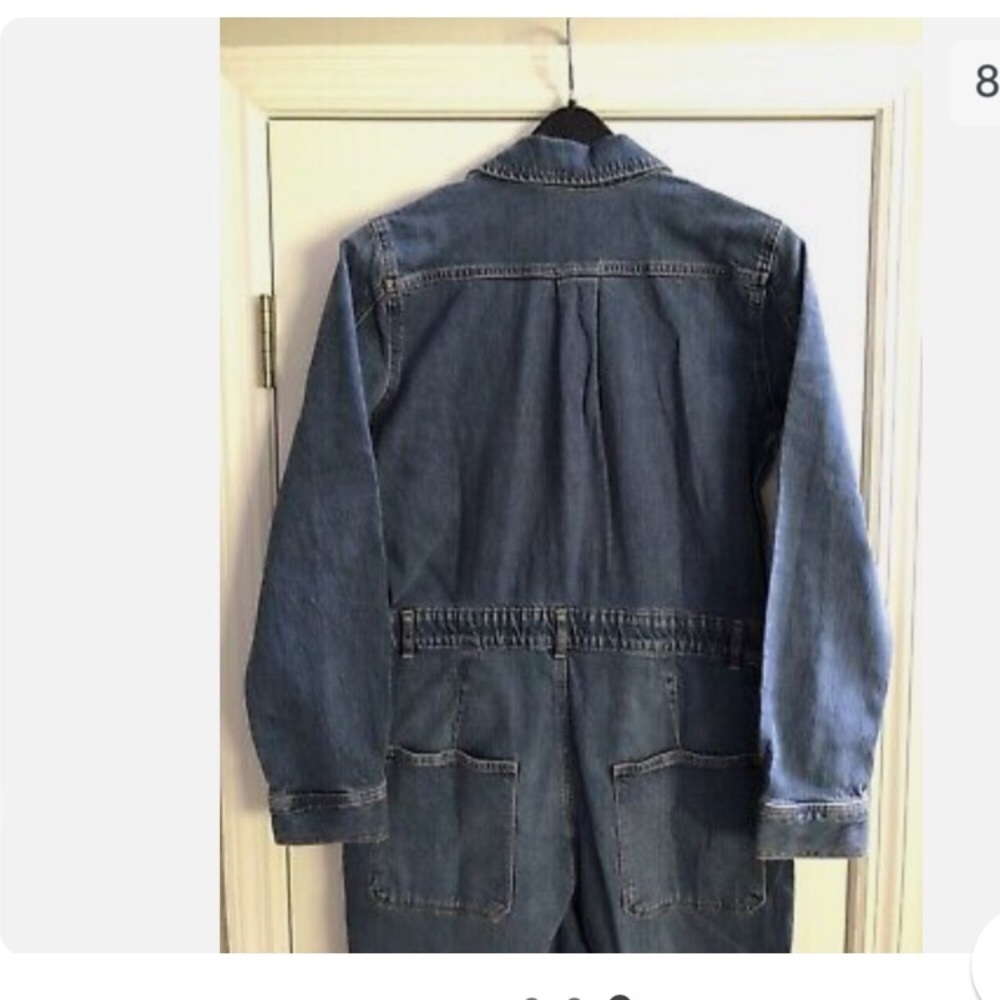 NWT J CREW Factory Womens Denim Collared Utility Jumpsuit Sz 6